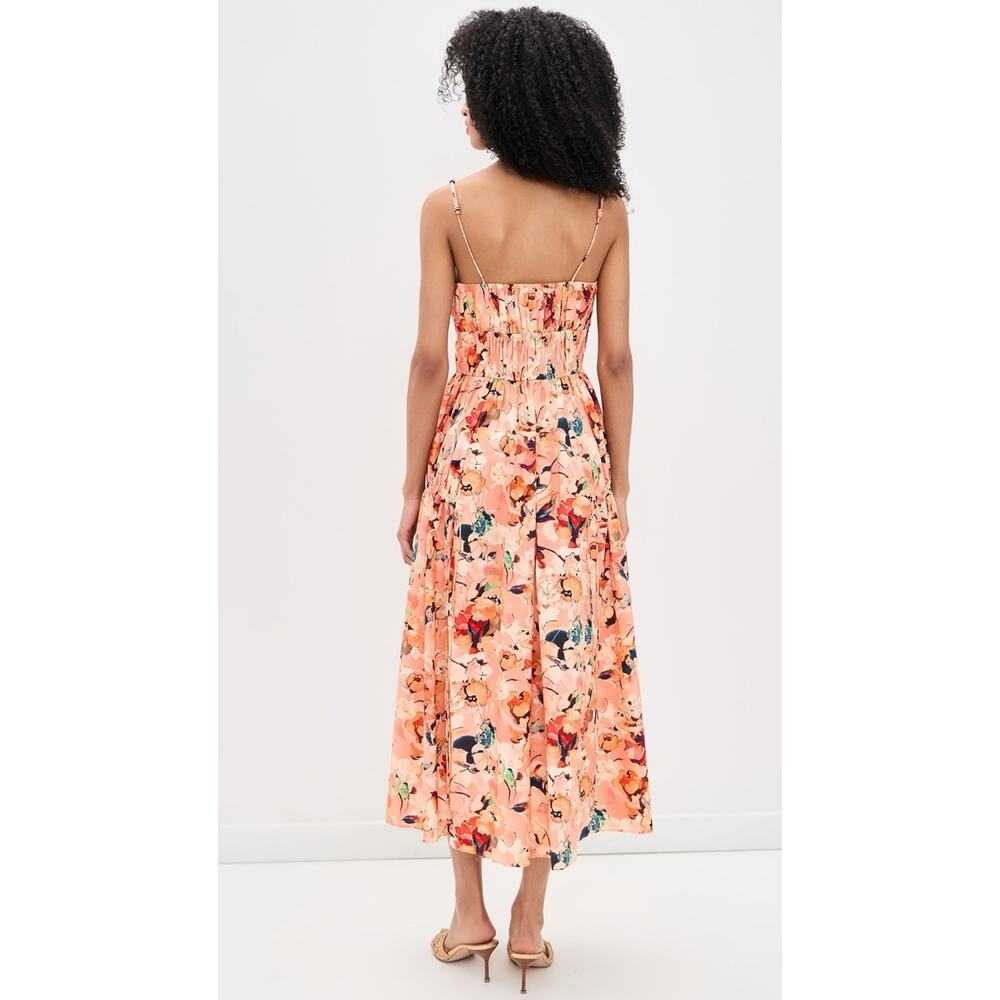 Ulla Johnson Vidri Floral Tiered Cotton Dress Camellia Size 10 Medium - Picture 2 of 14